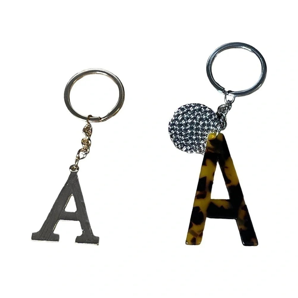 Set of 2 A keychains NWOT